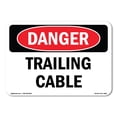 thumbnail image 1 of SignMission OS-DS-A-1824-L-1885 18 x 24 in. OSHA Danger Sign - Trailing Cable, 1 of 6
