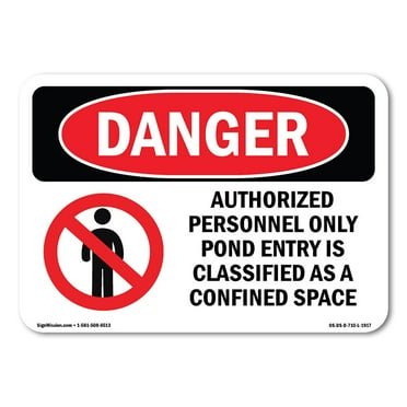 SignMission OS-DS-A-1824-L-1917 18 x 24 in. OSHA Danger Sign - Authorized Personnel