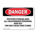 thumbnail image 1 of SignMission OS-DS-A-1824-L-1973 18 x 24 in. OSHA Danger Sign - Pesticide Storage Area, 1 of 6