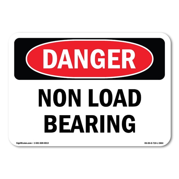 SignMission OS-DS-A-1824-L-1984 18 x 24 in. OSHA Danger Sign - Non Load Bearing