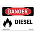 thumbnail image 1 of SignMission OS-DS-A-1824-L-2005 18 x 24 in. OSHA Danger Sign - Diesel, 1 of 6