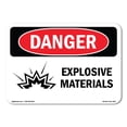 thumbnail image 1 of SignMission OS-DS-A-1824-L-2007 18 x 24 in. OSHA Danger Sign - Explosive Materials, 1 of 6