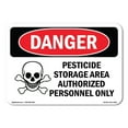 thumbnail image 1 of SignMission OS-DS-A-1824-L-2036 18 x 24 in. OSHA Danger Sign - Pesticide Storage Area Authorized Only, 1 of 6