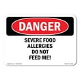 thumbnail image 1 of SignMission OS-DS-A-1824-L-2049 18 x 24 in. OSHA Danger Sign - Severe Food Allergies Do Not Feed Me, 1 of 6
