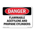thumbnail image 1 of SignMission OS-DS-A-1824-L-2053 18 x 24 in. OSHA Danger Sign - Flammable Acetylene & Propane Cylinders, 1 of 6