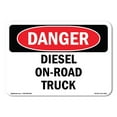 thumbnail image 1 of SignMission OS-DS-A-1824-L-2063 18 x 24 in. OSHA Danger Sign - Diesel On-Road Truck, 1 of 6