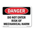 thumbnail image 1 of SignMission OS-DS-A-1824-L-2137 18 x 24 in. OSHA Danger Sign - Do Not Enter Risk of Mechanical Harm, 1 of 6