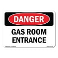 thumbnail image 1 of SignMission OS-DS-A-1824-L-2165 18 x 24 in. OSHA Danger Sign - Gas Room Entrance, 1 of 6