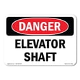 thumbnail image 1 of SignMission OS-DS-A-1824-L-2242 18 x 24 in. OSHA Danger Sign - Elevator Shaft, 1 of 6