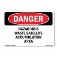 thumbnail image 1 of SignMission OS-DS-A-1824-L-2286 18 x 24 in. OSHA Danger Sign - Hazardous Waste Satellite Accumulation Area, 1 of 6