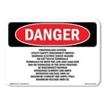 thumbnail image 1 of OSHA Danger Sign - Photovoltaic System Utility Safety Disconnect |  Aluminum Sign | Protect Your Business, Construction Site, Shop Area |  Made in The USA, 1 of 6