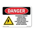 thumbnail image 1 of SignMission OS-DS-A-1824-L-2316 18 x 24 in. OSHA Danger Sign - Hazardous Voltage Contact May, 1 of 6