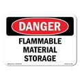 thumbnail image 1 of SignMission OS-DS-A-1824-L-2351 18 x 24 in. OSHA Danger Sign - Flammable Material Storage, 1 of 6