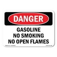 thumbnail image 1 of SignMission OS-DS-A-1824-L-2368 18 x 24 in. OSHA Danger Sign - Gasoline No Smoking No Open Flames, 1 of 6