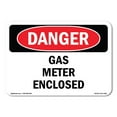thumbnail image 1 of SignMission OS-DS-A-1824-L-2390 18 x 24 in. OSHA Danger Sign - Gas Meter Enclosed, 1 of 6