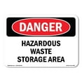 thumbnail image 1 of SignMission OS-DS-A-1824-L-2406 18 x 24 in. OSHA Danger Sign - Hazardous Waste Storage Area, 1 of 6
