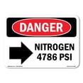 thumbnail image 1 of SignMission OS-DS-A-1824-L-2456 18 x 24 in. OSHA Danger Sign - Nitrogen 4786 Psi with Right Arrow, 1 of 6