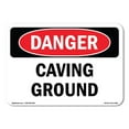 thumbnail image 1 of SignMission OS-DS-A-1824-L-2488 18 x 24 in. OSHA Danger Sign - Caving Ground, 1 of 6