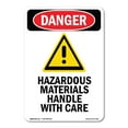thumbnail image 1 of SignMission OS-DS-A-1824-V-1316 18 x 24 in. OSHA Danger Sign - Hazardous Materials, 1 of 6