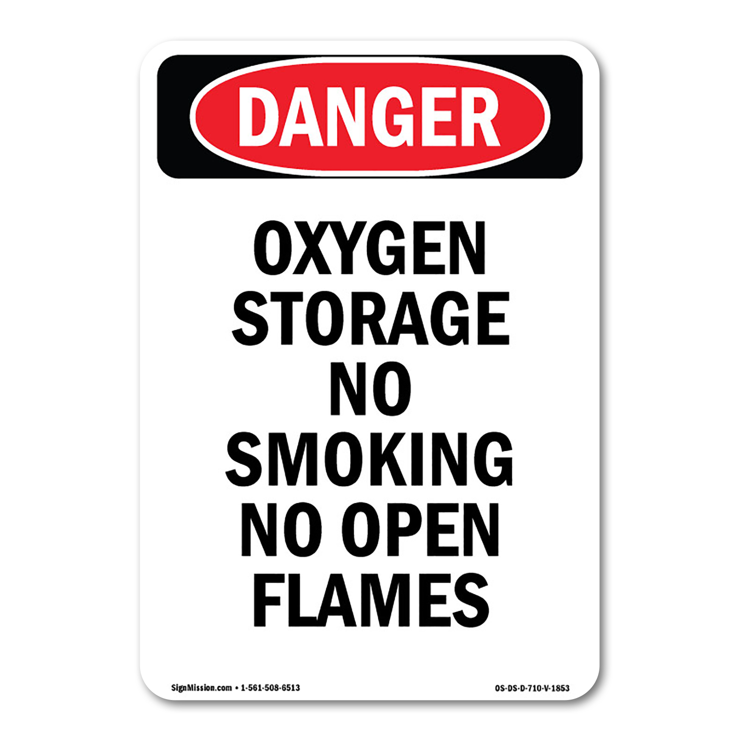 SignMission OS-DS-A-1824-V-1853 18 x 24 in. OSHA Danger Sign - Portrait ...