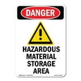 thumbnail image 1 of SignMission OS-DS-A-1824-V-2024 18 x 24 in. OSHA Danger Sign - GHS Hazardous Material, 1 of 6