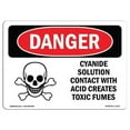 thumbnail image 1 of SignMission OS-DS-D-35-L-1113 OSHA Danger Sign - Cyanide Solution, 1 of 5