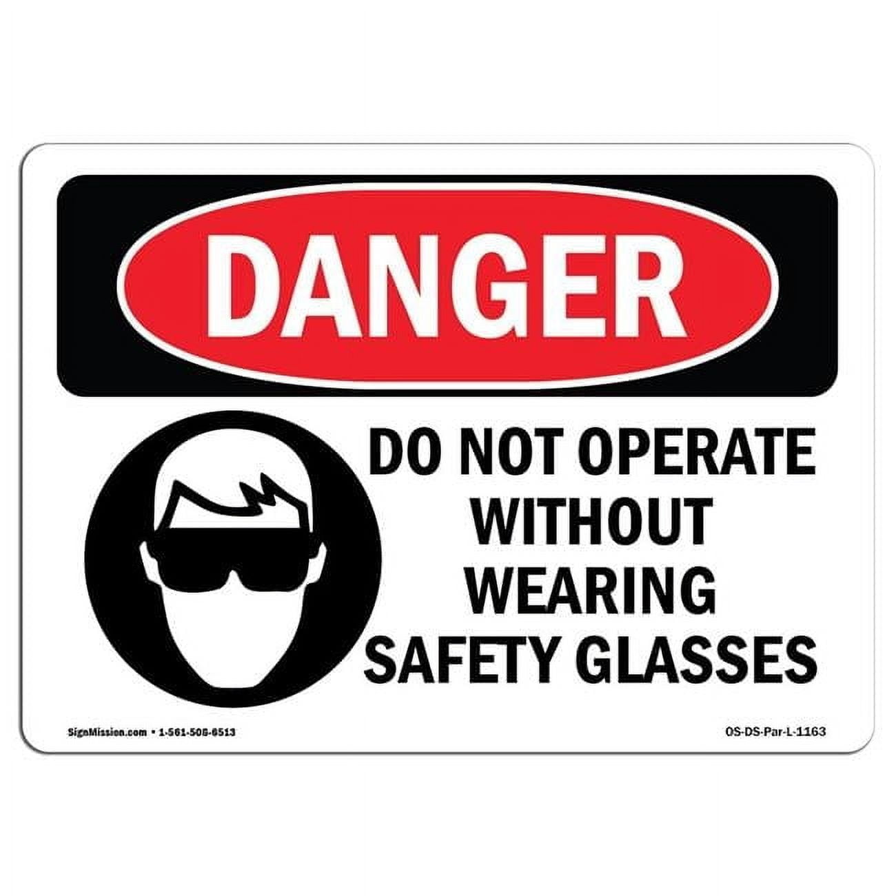 SignMission OS-DS-D-35-L-1163 OSHA Danger Sign - Do Not Operate without ...