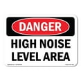 thumbnail image 1 of SignMission OS-DS-D-35-L-1324 OSHA Danger Sign - High Noise Level Area, 1 of 5