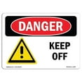 thumbnail image 1 of SignMission OS-DS-D-35-L-1395 OSHA Danger Sign - Keep Off, 1 of 5