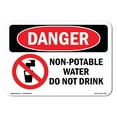 thumbnail image 1 of SignMission OS-DS-D-35-L-1501 OSHA Danger Sign - Non-Potable Water Do Not Drink, 1 of 5