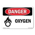 thumbnail image 1 of SignMission OS-DS-D-35-L-1512 OSHA Danger Sign - Oxygen, 1 of 5