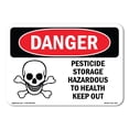 thumbnail image 1 of SignMission OS-DS-D-35-L-1527 OSHA Danger Sign - Pesticide Storage Hazardous, 1 of 5