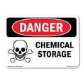 thumbnail image 1 of SignMission OS-DS-D-35-L-1723 OSHA Danger Sign - Chemical Storage, 1 of 5