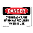 thumbnail image 1 of SignMission OS-DS-D-35-L-1773 OSHA Danger Sign - Overhead Crane Hard Hat Required, 1 of 5