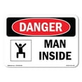 thumbnail image 1 of SignMission OS-DS-D-35-L-1817 OSHA Danger Sign - Man Inside, 1 of 5