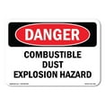 thumbnail image 1 of SignMission OS-DS-D-35-L-1831 OSHA Danger Sign - Combustible Dust Explosion Hazard, 1 of 5
