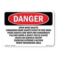 thumbnail image 1 of SignMission OS-DS-D-35-L-1876 OSHA Danger Sign - Open Mine Shafts Unmarked, 1 of 5