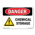 thumbnail image 1 of SignMission OS-DS-D-35-L-1998 OSHA Danger Sign - Chemical Storage, 1 of 5