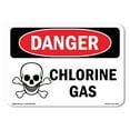thumbnail image 1 of SignMission OS-DS-D-35-L-2000 OSHA Danger Sign - Chlorine Gas, 1 of 5