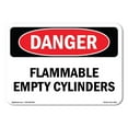 thumbnail image 1 of SignMission OS-DS-D-35-L-2054 OSHA Danger Sign - Flammable Empty Cylinders, 1 of 5