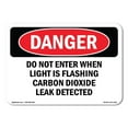 thumbnail image 1 of SignMission OS-DS-D-35-L-2140 OSHA Danger Sign - Do Not Enter When Light is Flashing Carbon, 1 of 5
