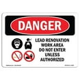 thumbnail image 1 of SignMission OS-DS-D-35-L-2182 OSHA Danger Sign - Lead Renovation Work, 1 of 5