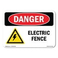 thumbnail image 1 of SignMission OS-DS-D-35-L-2212 OSHA Danger Sign - Electric Fence, 1 of 5