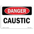 thumbnail image 1 of SignMission OS-DS-D-35-L-2416 Danger Caustic OSHA Decal Sign, 1 of 5