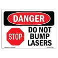 thumbnail image 1 of SignMission OS-DS-D-35-L-2459 OSHA Danger Sign - Do Not Bump Lasers, 1 of 5