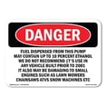thumbnail image 1 of SignMission OS-DS-D-35-L-2534 OSHA Danger Sign - Fuel Dispensed From This Pump May Contain, 1 of 5