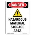 thumbnail image 1 of SignMission OS-DS-D-35-V-1313 OSHA Danger Sign - Hazardous Material, 1 of 5