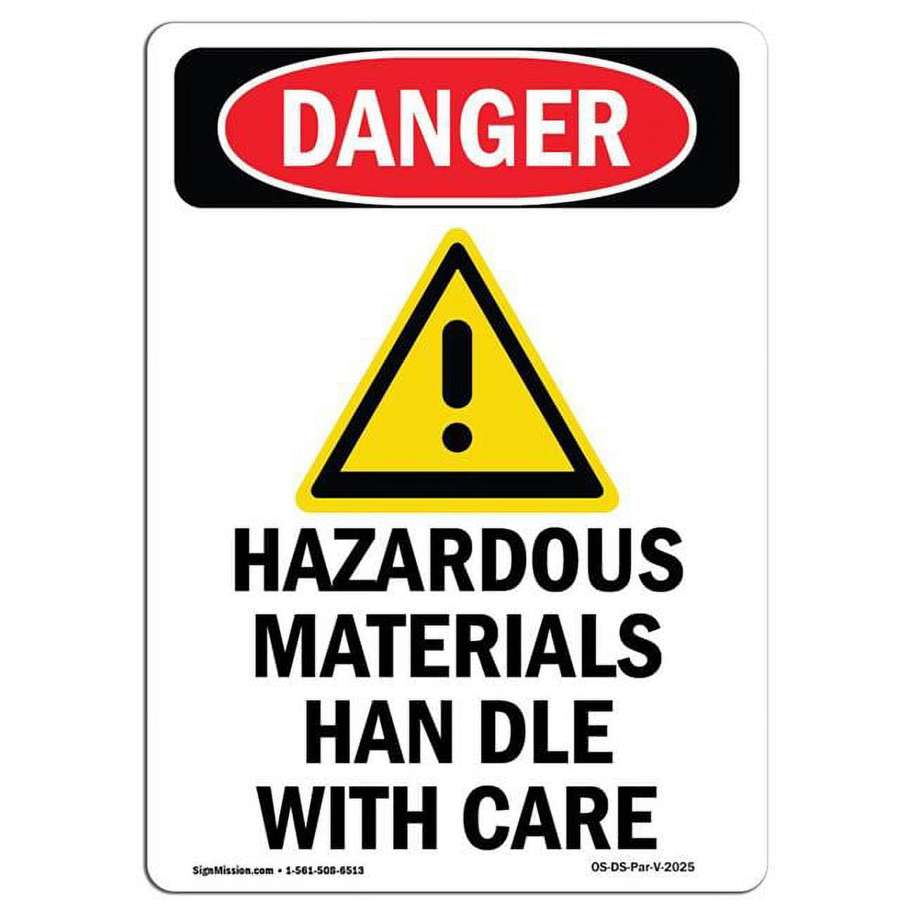 SignMission OSDSD35V2025 OSHA Danger Sign GHS Hazardous