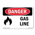 thumbnail image 1 of OSHA Danger Sign - Gas Line | Decal | Protect Your Business, Construction Site, Warehouse & Shop Area |  Made in The USA, 1 of 5