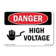 thumbnail image 1 of SignMission OS-DS-D-57-L-1326 OSHA Danger Sign - High Voltage, 1 of 5